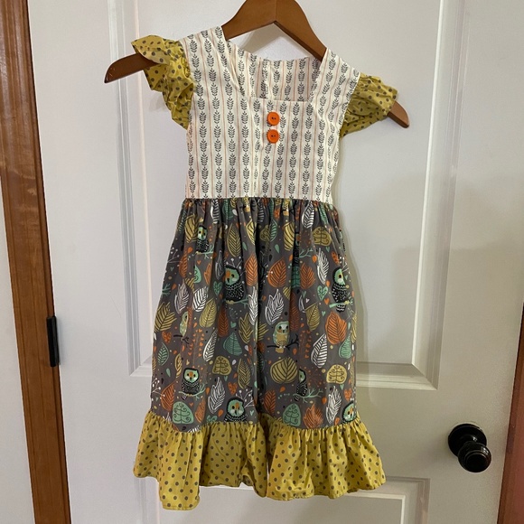 Eleanor Rose Fall Owl Dress - Picture 1 of 3
